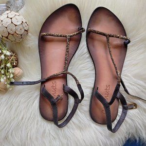 Matisse Ankle Strap Flat Sandal Shinny Beads (9 US)